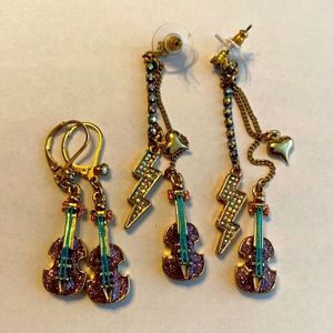 New without tags Betsey Johnson earrings. 2 pair.